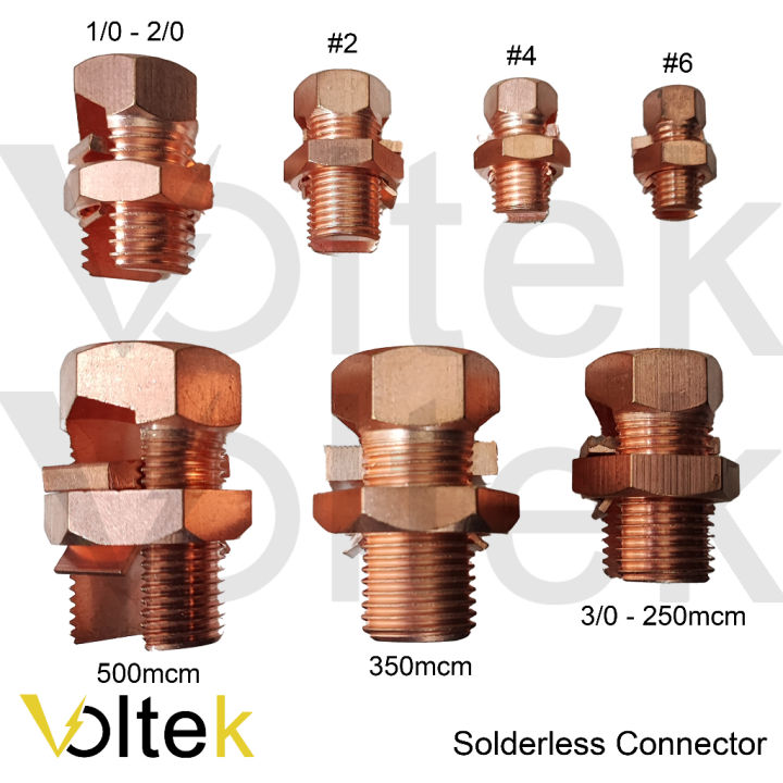 Solderless Connector Split Bolt Connector size #8, #6, #4, #2, 1/0, 2/0 ...