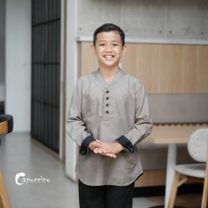 Baju koko kurta Couple terbaru motif embos lengan panjang 2025 baju muslim pria Progress man Apparel