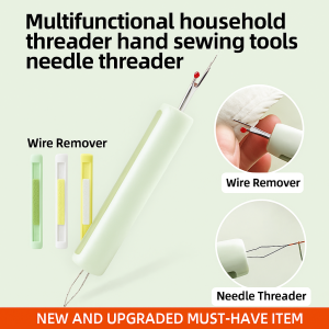 Compact Portable Needle Threader Seam Ripper Easy To Store Hand Sewing Tool Precision Thread Remover Accurate Needle Threading