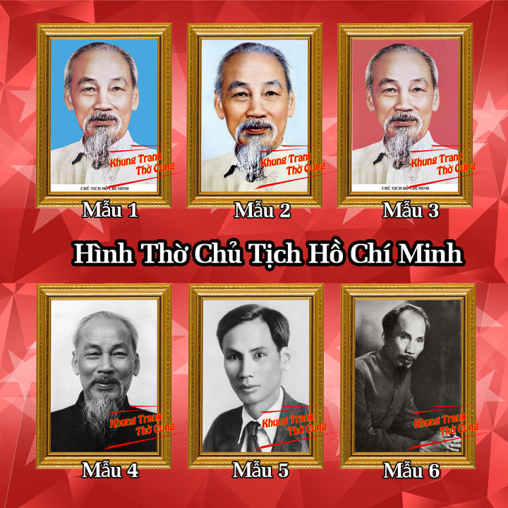 Tranh ảnh thờ Chủ tịch Hồ Chí Minh, Bác Hồ bền màu + Khung ảnh sáng đẹp ...