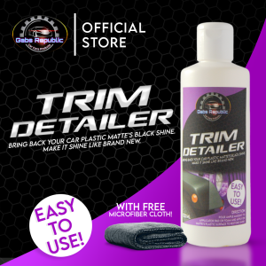Gabs trim detailer 120ml car matte black wax for black paint outer car wax for outer matte portion or plastic parts of