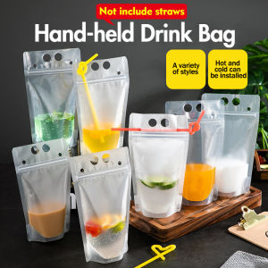100pcs 350ml Stand up Liquid spout Pouch bag Drink Pouches Clear Plastic Juice Storage Spout Bags Clear Plastic Beverage Container Liquid Spout Bag