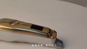 Kemei KM-427 Cordless Gold Metal Hair Cutting Machine For Men Edge T-blade 6800rpm