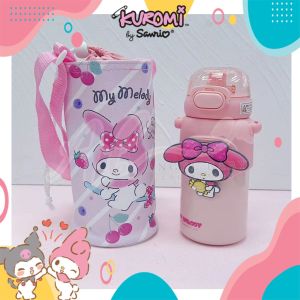 Angel Baby Cartoon My Melody Cinnamoroll Kuromi Pompompurin 460ML Kids Water Bottle Warmer Thermos Bottle 卡通保温水瓶