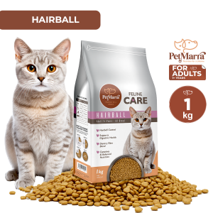 PetMarra Feline Care Adult Cat Dry Food Hairball 1kg - PetMate feline care kibbles hairball dry food adult cats all breeds