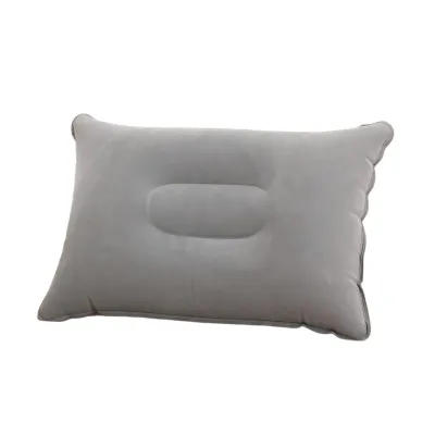 Inflatable Travel Pillow 34x22.5cm Air Pillow Square Camping Pillow Travel Car Hiking Camping Rest Flocking Cushion