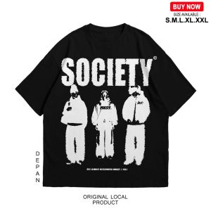 Mnst Tshirt Crop Boxy Oversize Black Beyond SOCIETY | kaos kasualkaos vintageskaos distrokaos racingkaos couplekaos