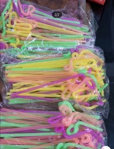Sedotan fungky/spiral ulir warna-warni