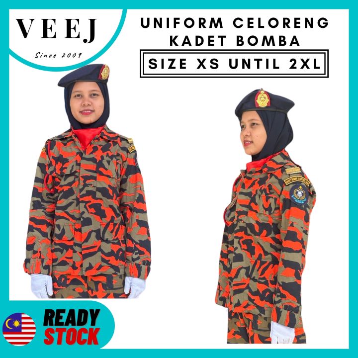 Kadet Bomba Baju Uniform Celoreng Baju Kawad Kaki Topwear Lazada