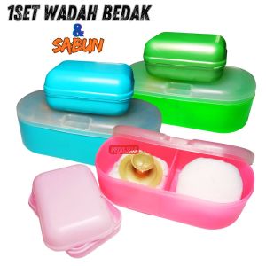 Set Tempat Bedak Wadah Bedak Dan Tempat Sabun Batang Bayi Termurah-Vegasus Store(COD)