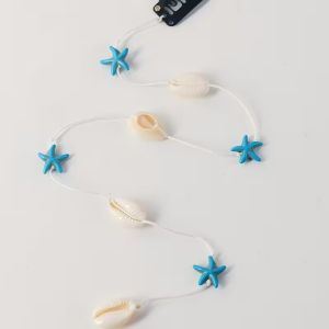 PRETTY Boho Starfish Seaside Decorative Hair Clip with Tassels Stylish Fashionable Womens Hair Chain Womens Accessories Headdress Shell Bead Strands for Travel
