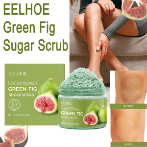 hot EELHOE Green Fig Sugar Scrub Gentle Exfoliation Smooth Skin Deeply Moisturize Improve Skin Elasticity Fresh Fruity Aroma 120g