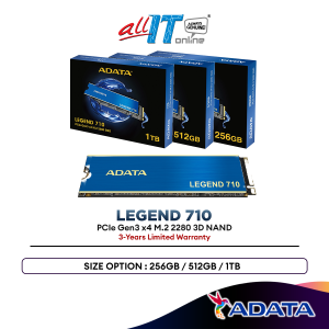 ADATA LEGEND 710 PCIe Gen3 x4 M.2 2280 Solid State Drive SSD 512GB / 1TB