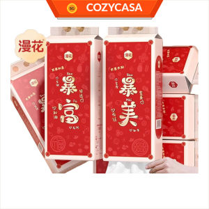 【COZYCASA】【6 Packs/Box】ManHua 2026 Chinese New Year Hanging Tissue | 4-Ply Thick Hangable Napkin