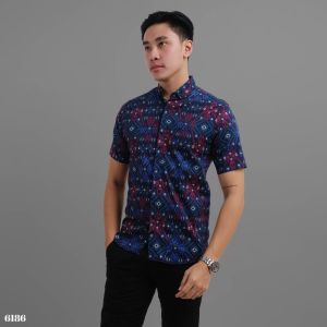 DGM Fashion  Kemeja Batik Salju Lengan Pendek 6186