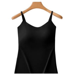 M-XL For 40-70kg Beauty Back Sling Long Vest Womens Summer Fixed Cup without Steel Ring Inner Wear Outer Wear Traceless Bottoming Camisole Top