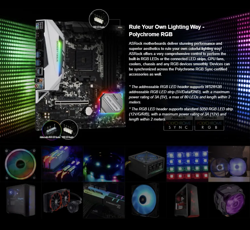 Steel Legend B450 Addressable Rgb ASRock B450M Steel Legend