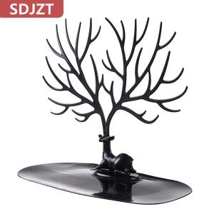 [COD] SDJZT แท่นโชว์เครื่องประดับชั้นเก็บต้นไม้สร้อยคอต่างหูแหวนกล่องเครื่องประดับที่วางตั้งโต๊ะที่เก็บของแต่งหน้า