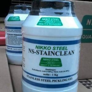 NIKKO STEEL NS-STAINCLEAN PICKLING GEL PEMBERSIH STAINLESS STEEL KEMASAN BOTOL 1 KG