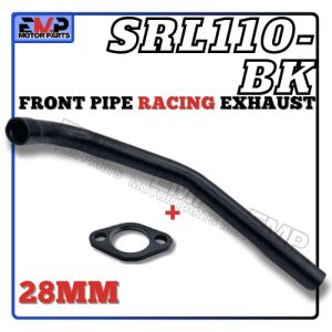 [EMP] PIPE DEPAN SRL110 HEAVY DUTY FRONT PIPE RACING SRL 28MM ORI SPEC AA OEM BRACKET BLACK CHROME🔥