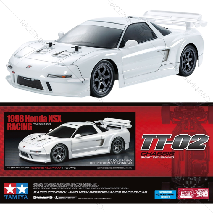 TAMIYA TT-02 シャーシ 1998 Honda NSX Racing Tamiya 58739 TT-02 1998 Honda NSX Racing with painted body