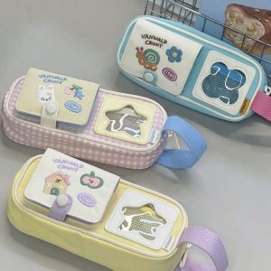 NOONOR Star Picnic Series Pen Bag Large Capacity Portable Stationery Bag Cartoon Multifunction Pen Pouch Gift