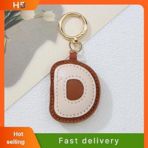 HB PU Leather Candy Color A To Z Initial Letter Keychain For Women Simple Fashion Backpack Phone Pendant Car Key Ring Jewelry Gifts