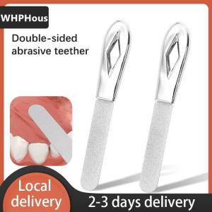 [COD] WHPHous Ship within 24 hours Stainless Steel Teeth File Tooth Grinding Tools Wisdom Tooth Sandpaper Stick Correction Tools Tooth Alignment Silvery