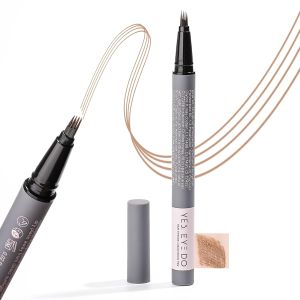 Light Blonde Eyebrow Pencil for Blonde/Gray Hair(Golden Caramel)    Light Taupe Eyebrow Pen Ultra Precise 4-Prong Tip Creates Natural Hair-Like Stroke Sweatproof & 24H Long-Lasting Wear