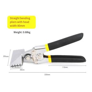 Sheet Metal Bending Pliers Manual Seam Pliers 80mm Straight Jaws Welding Clamping Tool Wide Straight Jaws