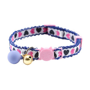 HamshMoc Breakaway Cat Collar Lightweight Pet Collar Safety Quick Release Adjustable Durable Comfortable Soft with Bell Colored Balls for Cats