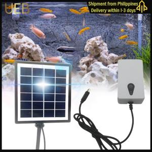 【UEB】6V 2W Solar Oxygen Pump Battery Powered Aquarium Oxygen Aerator Air Pump Solar Oxygenator for Outdoor Pool Pond