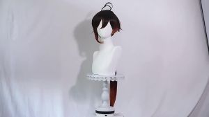 GEEBON Zhongli Wig Dyeing Gradient Wig Long Mixed Color Genshin Cosplay Wig 90cm