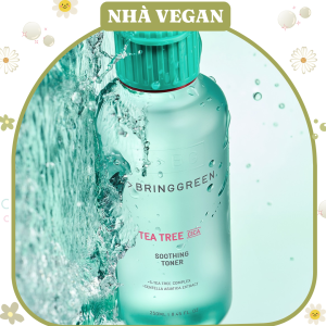 NƯỚC CÂN BẰNG DA BRINGGREEN TEA TREE CICA SOOTHING TONER 250ML CHIẾT XUẤT TRÀM TRÀ GIÚP LÀM DỊU DA