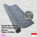 Karpet non woven lantai brudu bludru polos alas kasur duduk masjid mesjid mushola pameran panggung 100 cm x 200 cm - NMs. 