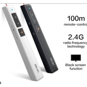 Deli Laser Pointer Wireless USB A Type C Pen Presentasi PPT Sinar Merah 100M ES002