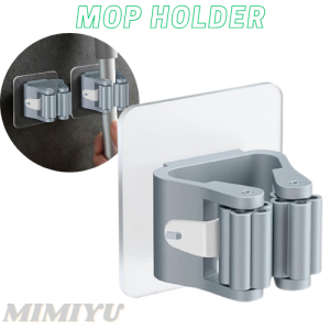 MIMIYU 3pcs Convenient and Practical: Wall-Mounted Broom Holder for Effortless Kitchen Garage Bathroom