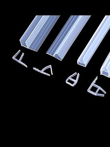 2M 10 12mm Glass Sealing Strip F H U Shape Shower Room Door Seal Bar Anti Draft Rubber Weatherstrip