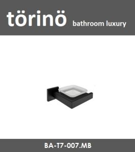torino Bathroom Accessories Stainless Steel 304 Glass Soap Dish T7 Series Pemegang Rak Sabun Matte Black 肥皂架