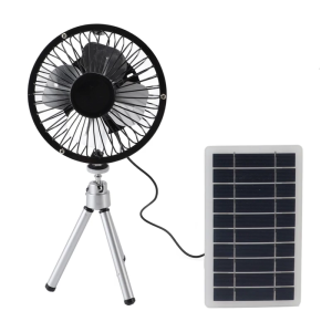 Tripod Base Cooling Fan Portable Monocrystalline Silicon Solar Panel Powered Fan Fan with Stretchable Stand