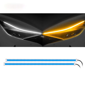 1 Cặp DRL Siêu Mịn Cho Xe Ô Tô Đèn LED Chạy Ban Ngày Ống Dẫn Mềm Dẻo Xe LED Strip Dải Dẫn Hướng Tín Hiệu Rẽ Không Thấm Nước Cho Ô Tô Phụ Kiện Đèn Pha