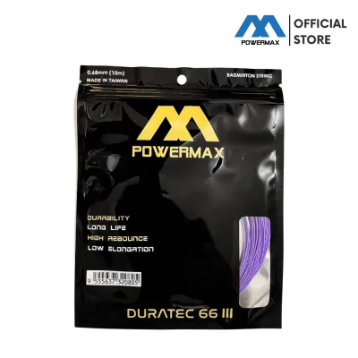 POWERMAX Senar Raket Badminton Duratec 66 III Badminton String High Tension Repulsion Power