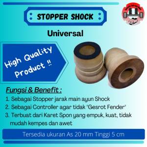 Karet Stopper Stoper Shock Skockbreaker Spon Empuk Depan / Belakang Mobil As 20mm Kecil set 2 pcs