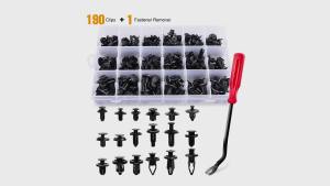 GOOACC 190 Automotive fastener and clip remover - 18 The most popular sizes and applications for automatic rivet sets - Toyota 、 Honda 、 Nissan 、 Mazdas door trim panel clip - Comes with fastener remover