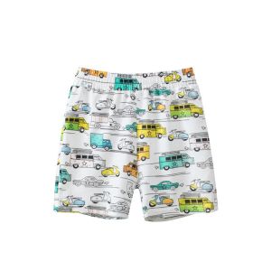 2025 Summer Kids Car Dinosaur Cartoon Thin Shorts for Boy 100% Pure Cotton Children Girls Sports Casual Half Pants for Ages 1-9 Kids
