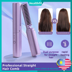 【 Malaysia Stock】XIAOMI Rechargeable Portable Hair Curler Straightener Wireless Comb New Negative Ion Hair Care Quick Heated Mini Hair Straight Comb