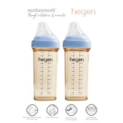 Hegen PCTO™ 330ml/11oz Feeding Bottle PPSU with Fast Flow Teat - 6M+ (2-Pack)