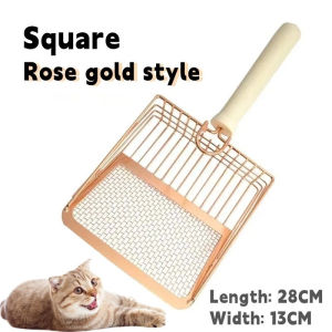 Cat Litter Scoop Stainless Steel Metal Garbage Shovel Durable Handle Washable Pet Toilet Clean Tool
