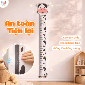 Thước Đo Chiều Cao Dán Tường Lalala Baby – Decal Đo Chiều Cao Cho Bé Hình Con Vật Dễ Thương