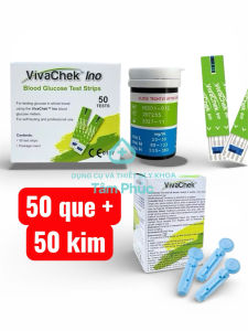 [ 50 que+ 50 kim] Que Thử Đường Huyết VivaChek Ino | (Viva Check)